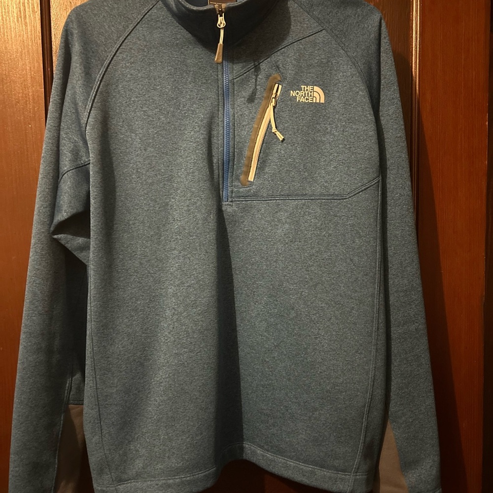 The North Face Heather Blue Half-Zip Fleece